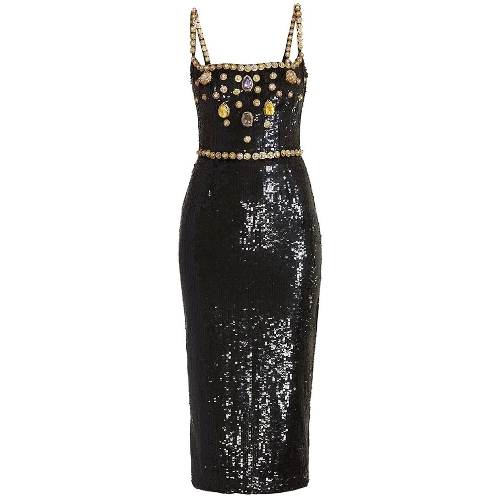 Zuhair Murad Multicolor Jewelled Sequined Cocktail Dress